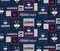 Sykel Enterprises-University of Connecticut Fleece Fabric-UCONN Huskies College Patch Fleece Blanket Fabric-Sold by the yard